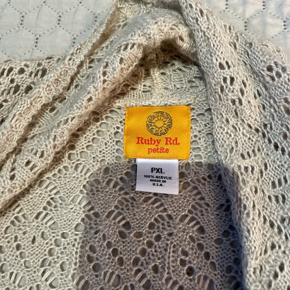 Ruby Rd. Light Tan Knit Cardigan - Picture 7 of 8